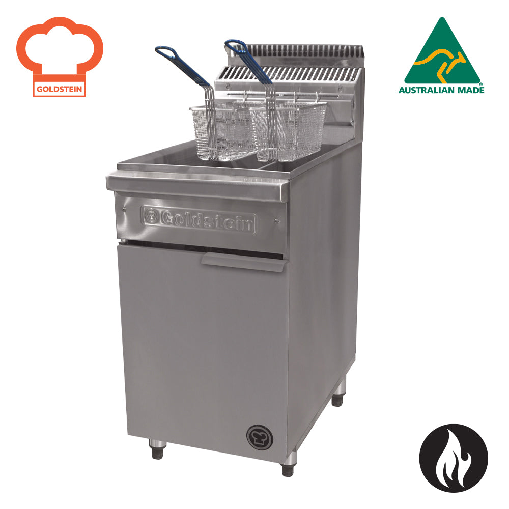 Goldstein Gas Split Pan Fryer, Two Half Pans, Pan Size 176 X 353 X 300 mm 2 OFF, One Basket Per Pan, 16 Ltr. Capacity Per Pan VFGTL
