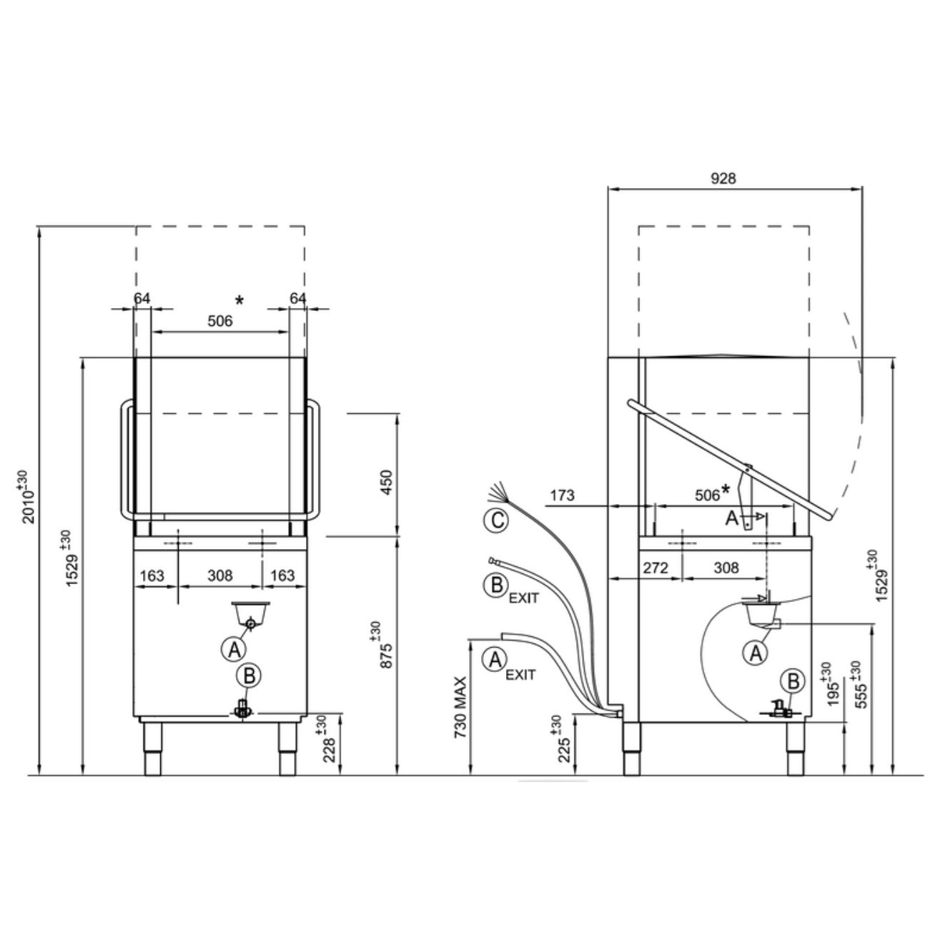 Washmaster Passthrough Commercial Dishwasher WM50H