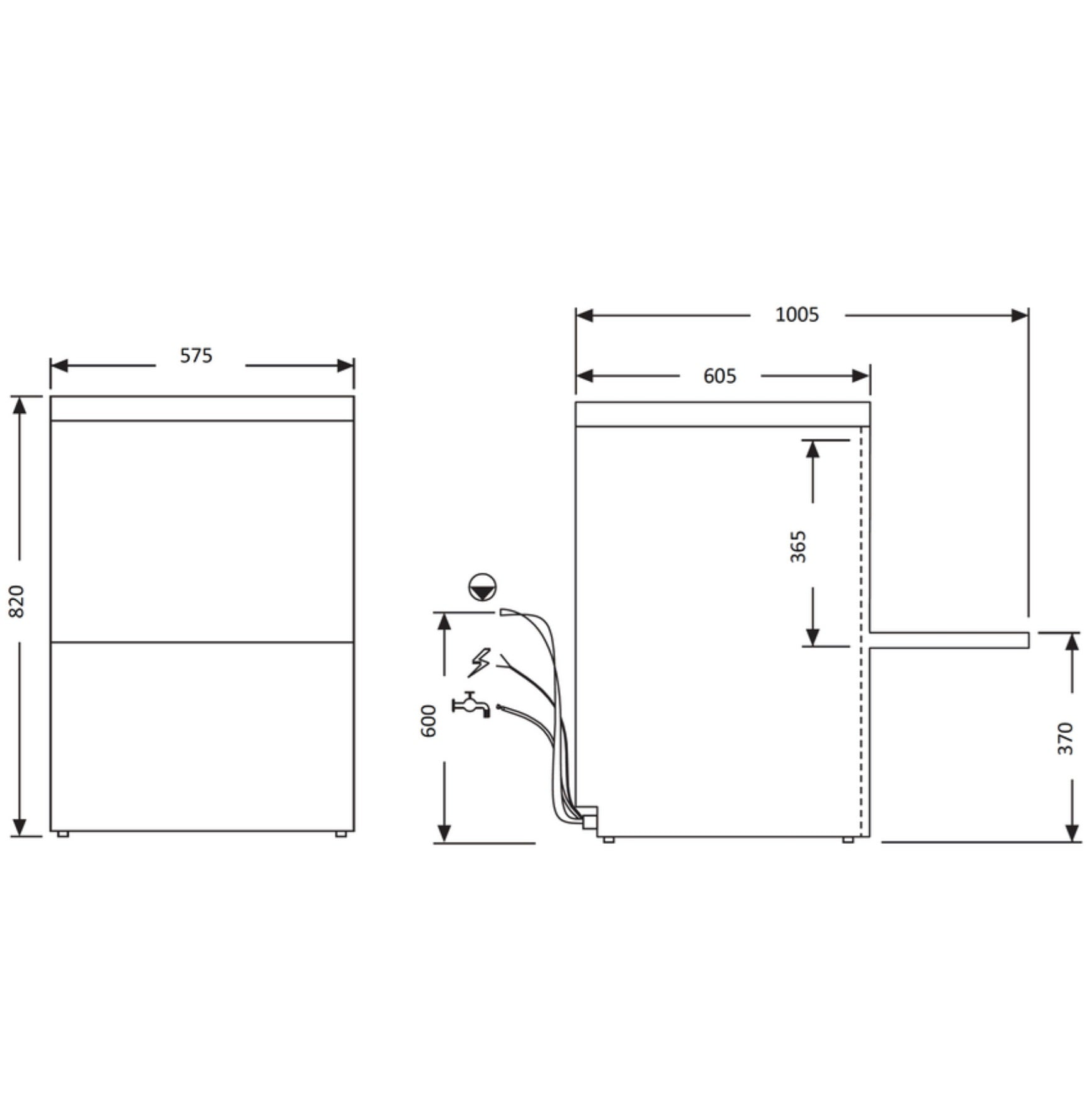 BLAST WASH Underbench Dishwasher - AT50U