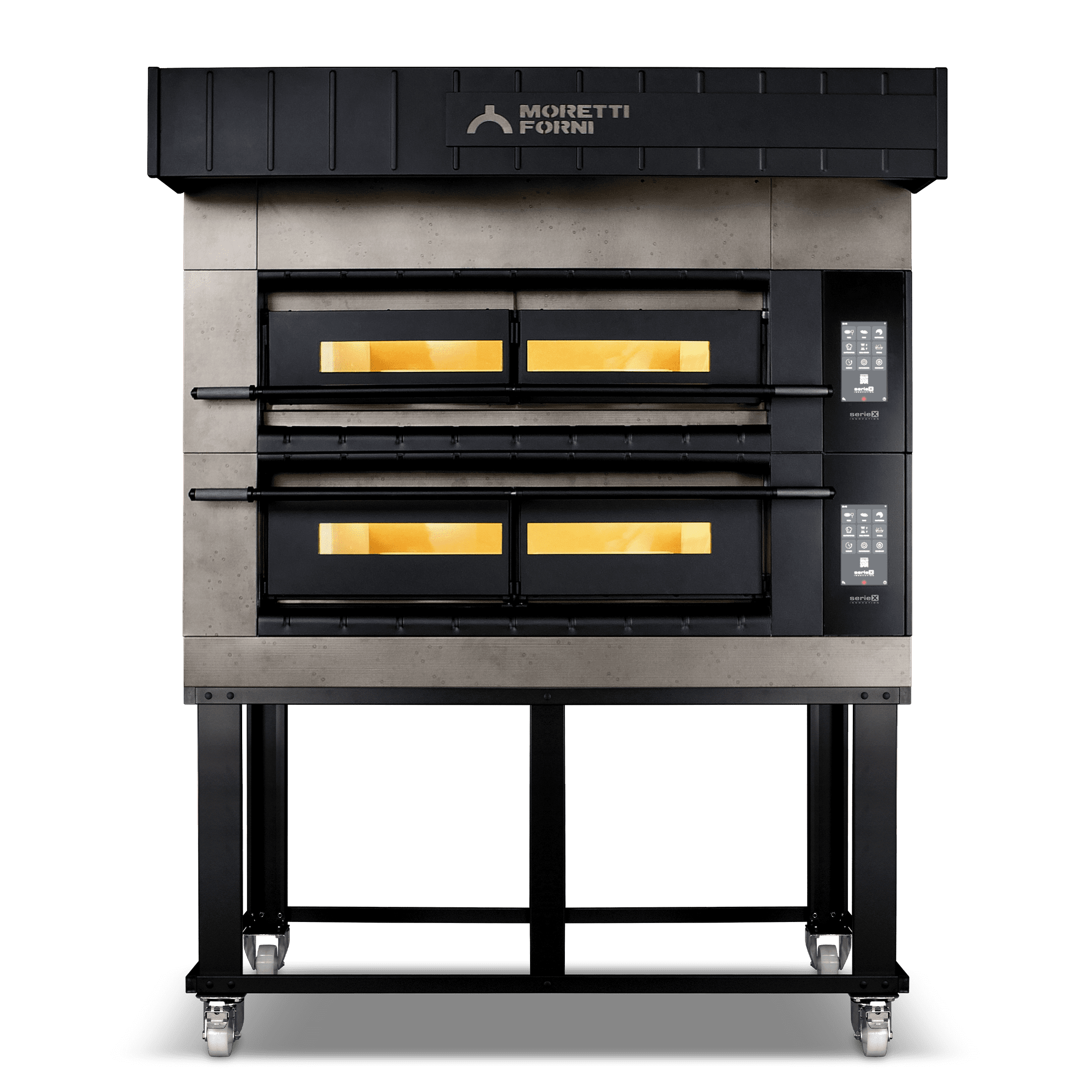 Moretti Forni serieX Double Deck Oven on Stand 8 x 35cmPizza COMP X100E/2/S