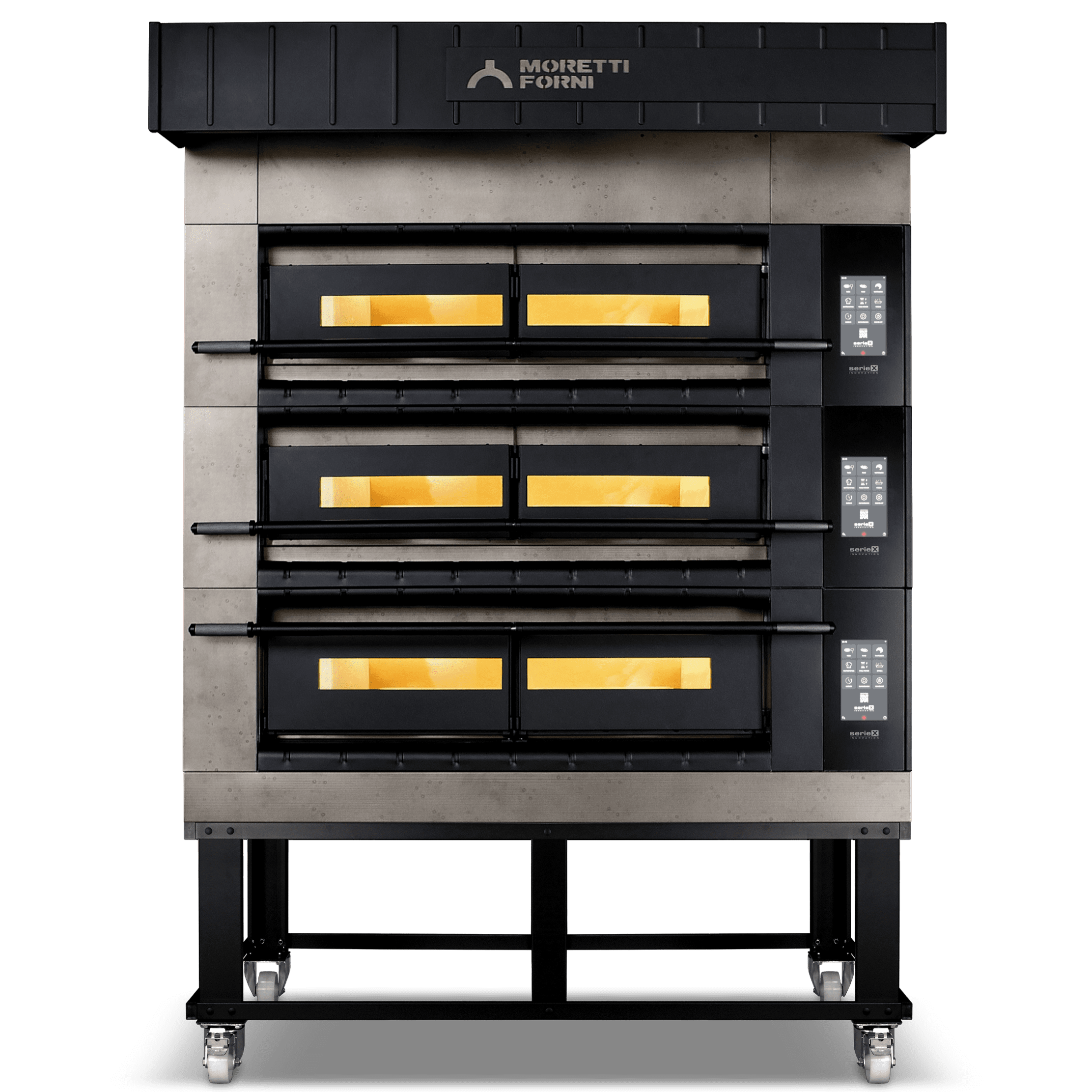 Moretti Forni serieX Triple Deck Oven on Stand 12 x Ø35cmPizza COMP X100E/3/S