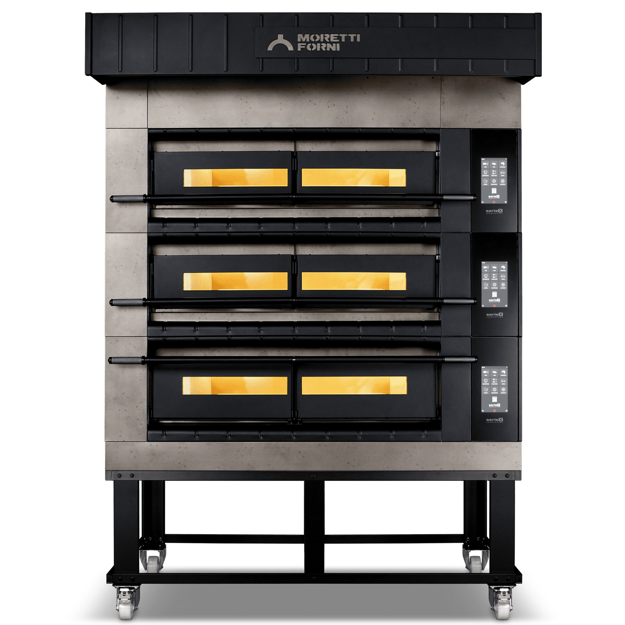 Moretti Forni serieX Triple Deck Oven on Stand 12 x Ø35cmPizza COMP X100E/3/S