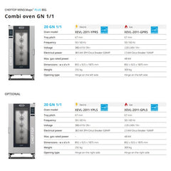 Unox Cheftop Mind.Maps PLUS Big 20 Tray Combi Oven GN 2/1