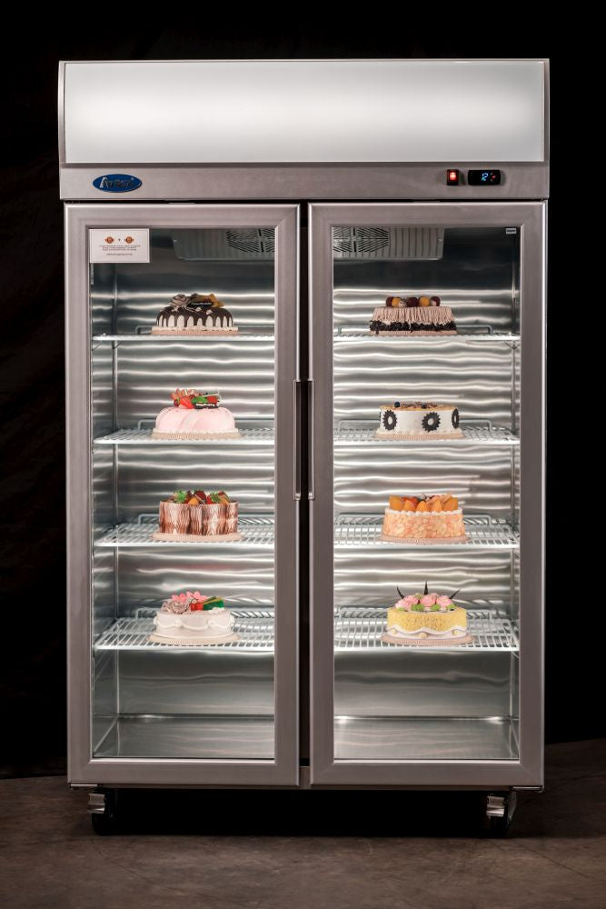 Atosa Double Glass Door Lightbox Fridge