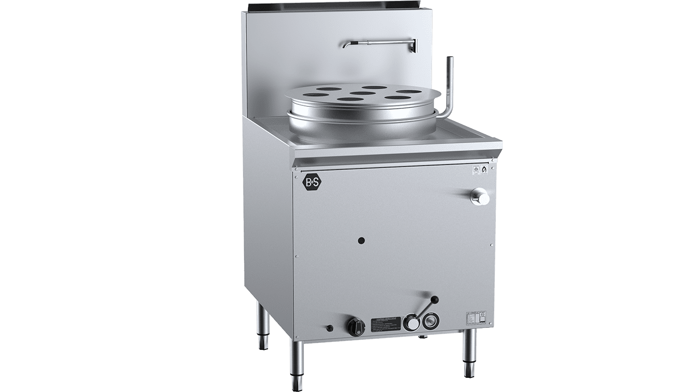 B+S Black Single Hole Waterless Pot Steamer LPG