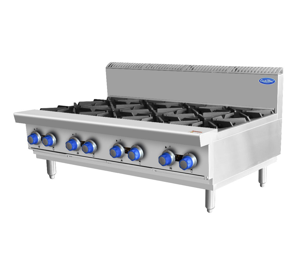 CookRite Countertop Gas Cooktop 8 Burners Stove LPG AT80G8B-C-LPG