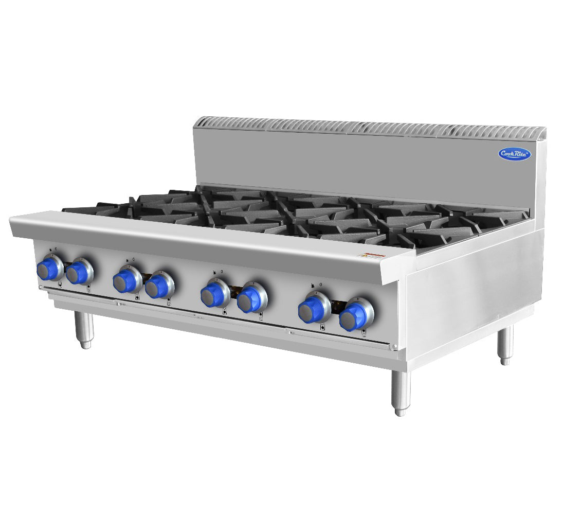 CookRite Countertop Gas Cooktop 8 Burners Stove NG AT80G8B-C-NG