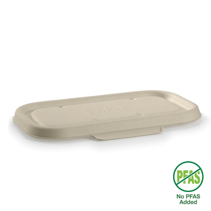 BioPak Plant Fibre Pulp Plastic-Free Sugarcane Takeaway Cover Container Box Lid