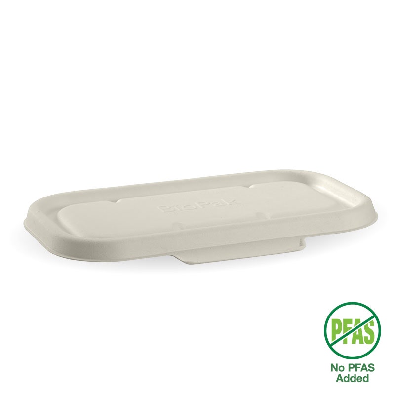 BioPak Plant Fibre Pulp Plastic-Free Sugarcane Takeaway Cover Container Box Lid
