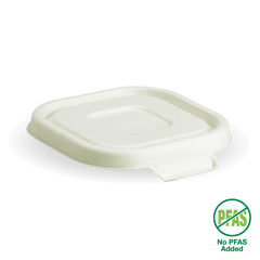 BioPak Plant Fibre Pulp Plastic-Free Sugarcane Takeaway Cover Container Box Lid