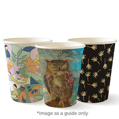 BioPak Single Wall Disposable Hot / Cold Takeaway Coffee Cups Art Series