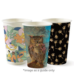 BioPak Single Wall Disposable Hot / Cold Takeaway Coffee Cups Art Series