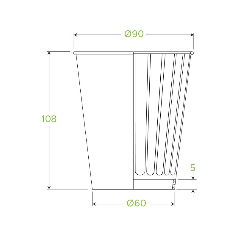 BioPak Double Wall Disposable Hot / Wet Coffee Cups Art Series