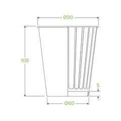 BioPak Double Wall Disposable Hot / Wet Coffee Cups Leaf