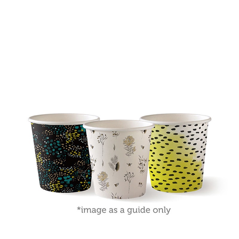 BioPak Single Wall Disposable Hot / Cold Takeaway Coffee Cups Art Series