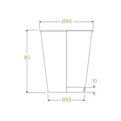 BioPak Single Wall Disposable Hot / Cold Takeaway Coffee Cups Art Series