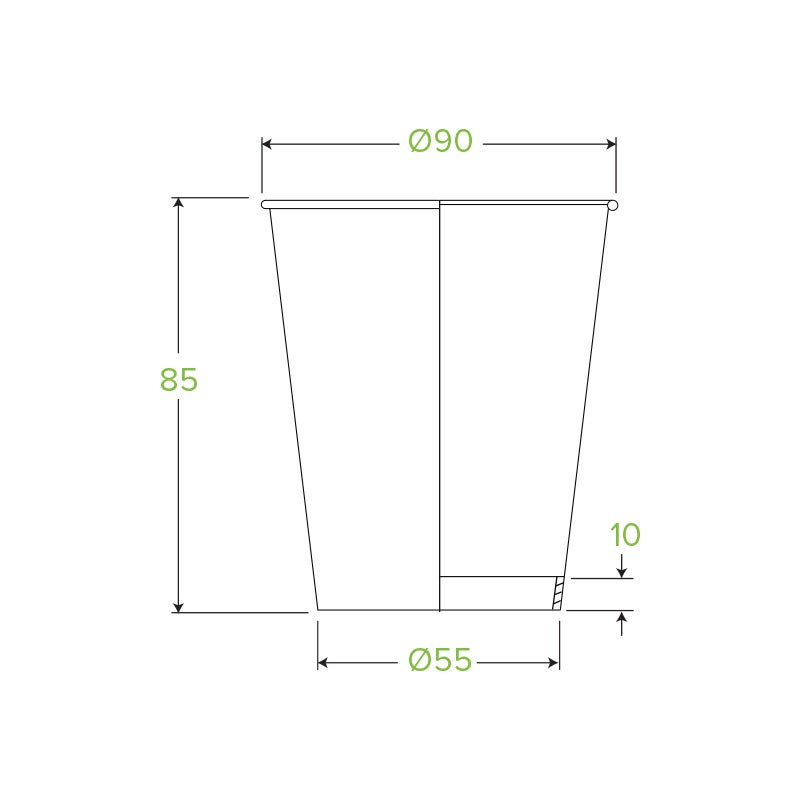 BioPak Single Wall Disposable Hot / Cold Takeaway Coffee Cups Art Series