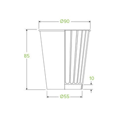 BioPak Double Wall Disposable Hot / Wet Coffee Cups Leaf