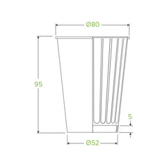 BioPak Double Wall Disposable Hot / Wet Coffee Cups Leaf