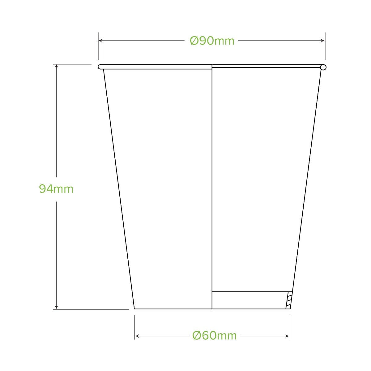 BioPak Cold Paper BioCup Green