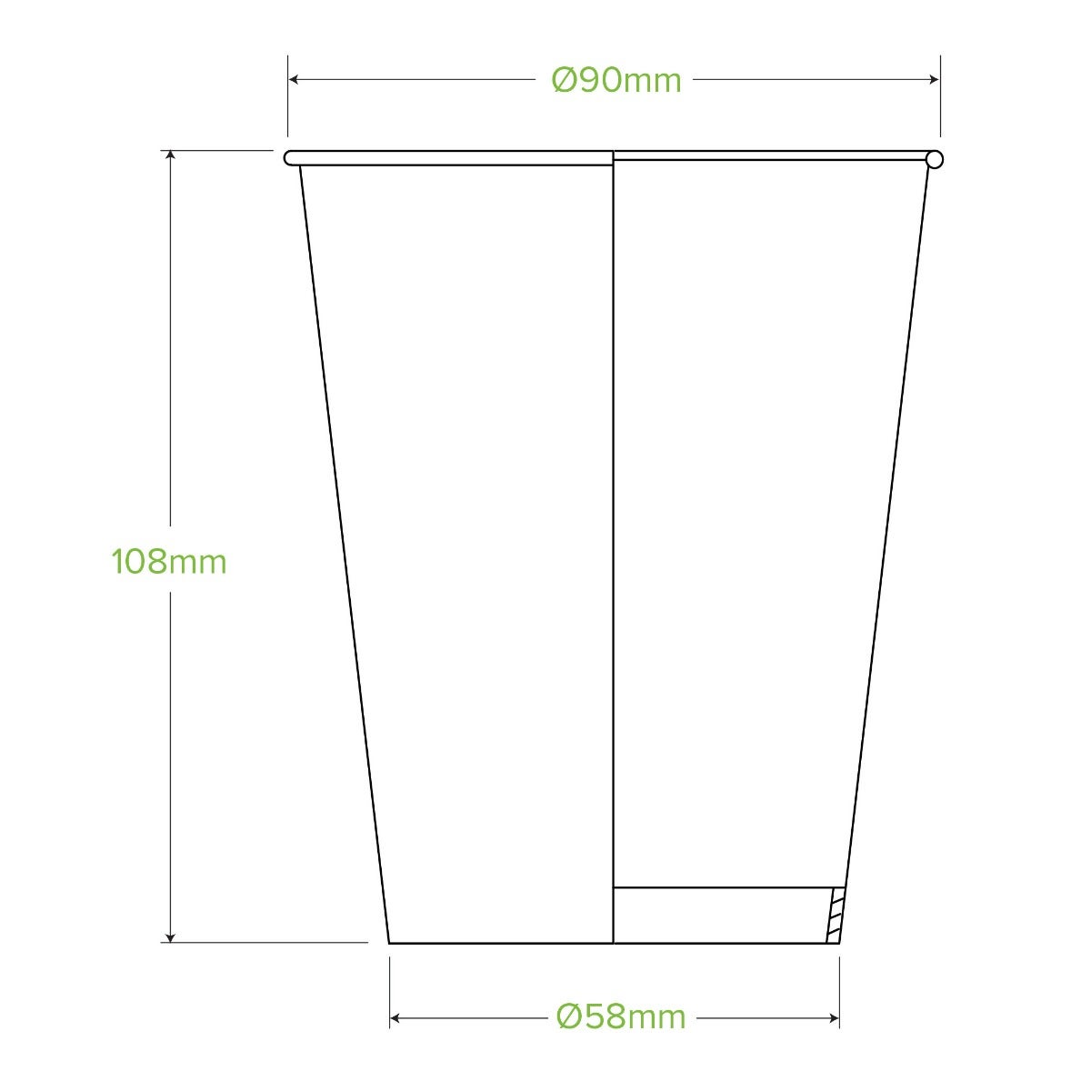 BioPak Cold Paper BioCup Green