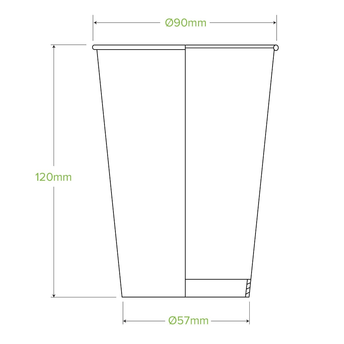 BioPak Cold Paper BioCup Green
