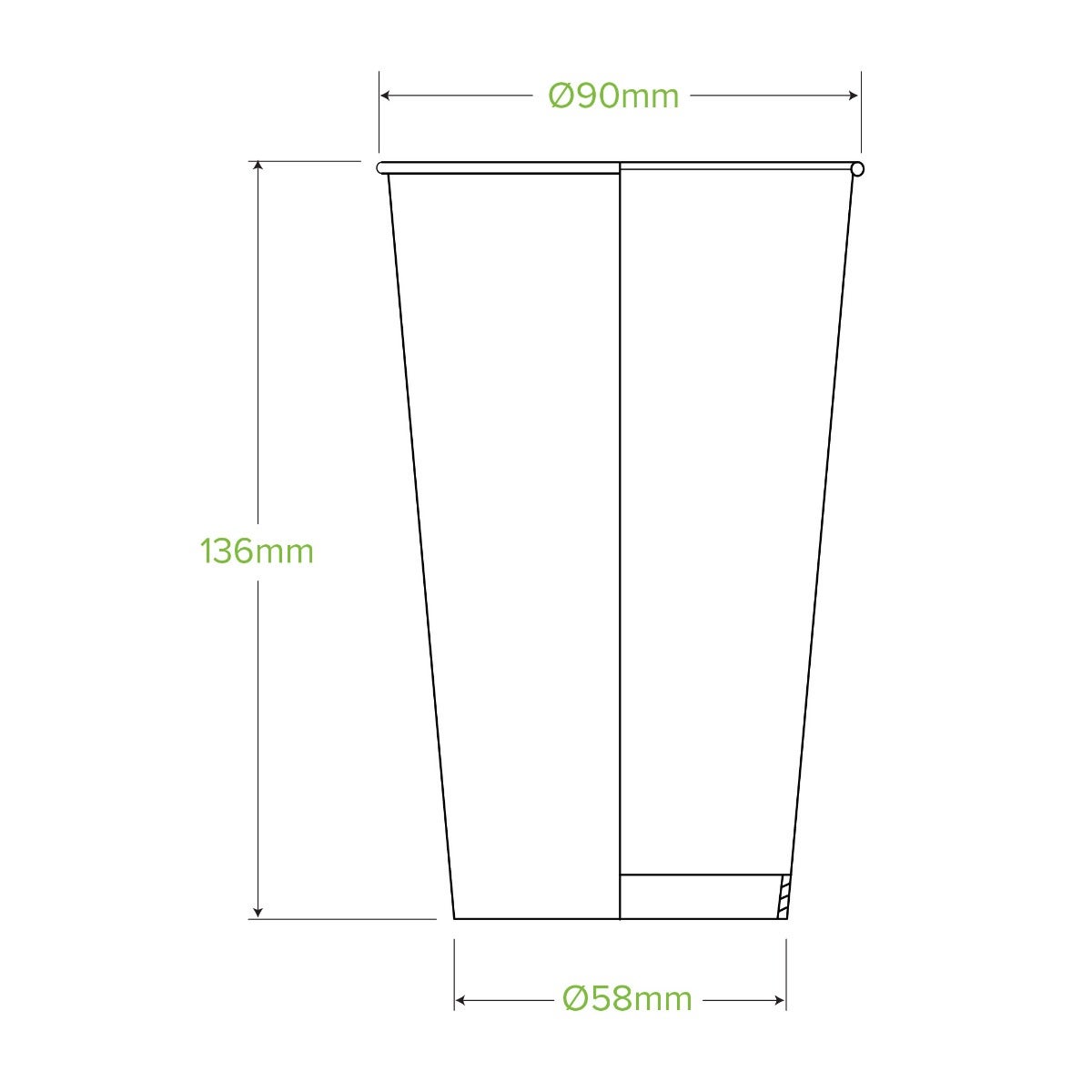 BioPak Cold Paper BioCup Green