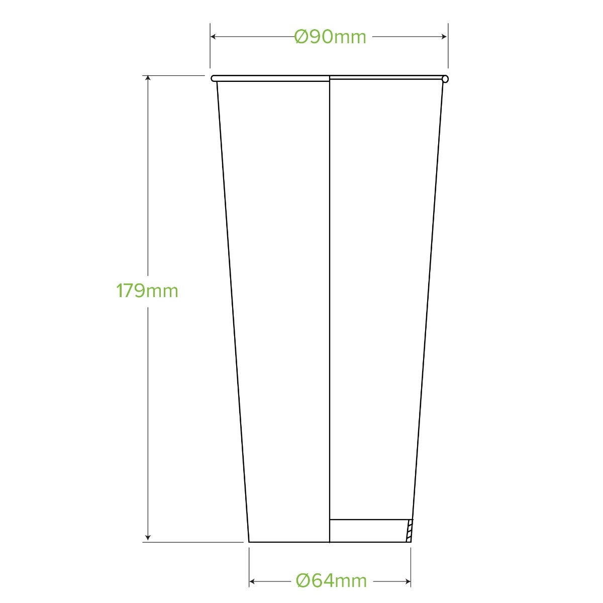 BioPak Cold Paper BioCup Green