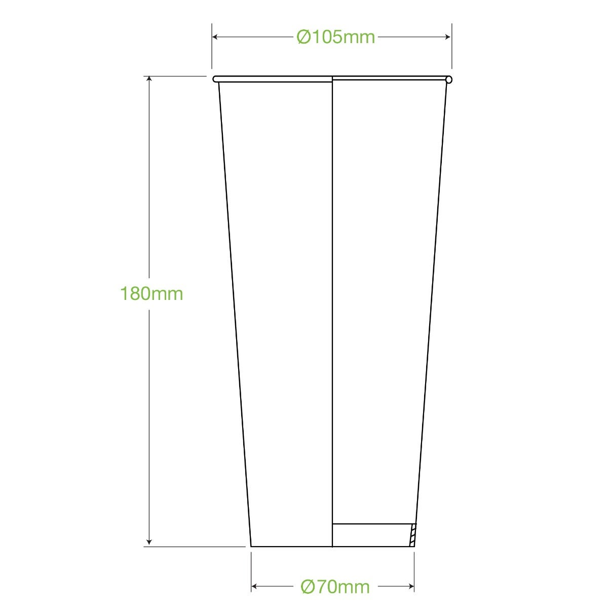 BioPak Cold Paper BioCup Green
