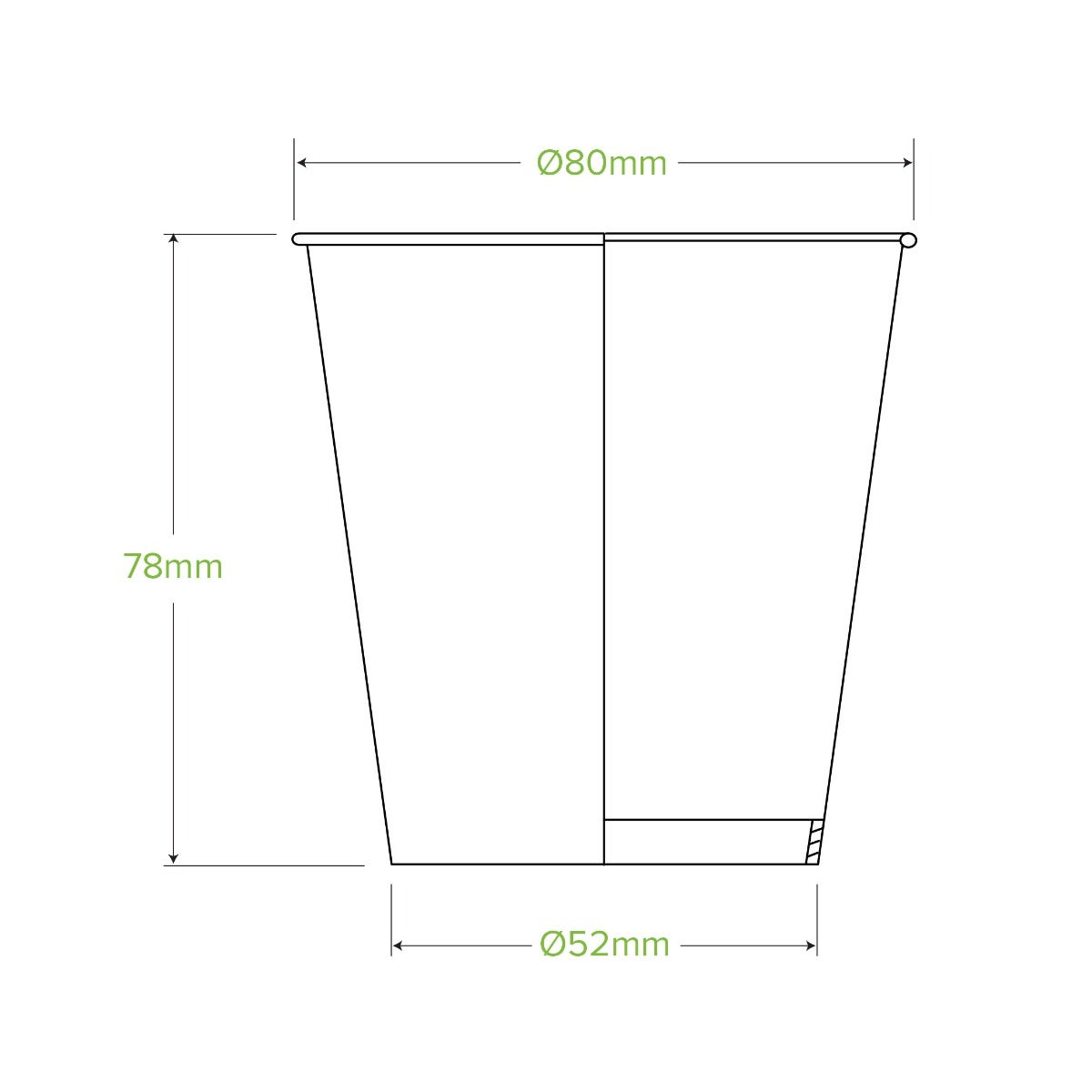 BioPak Cold Paper BioCup Green
