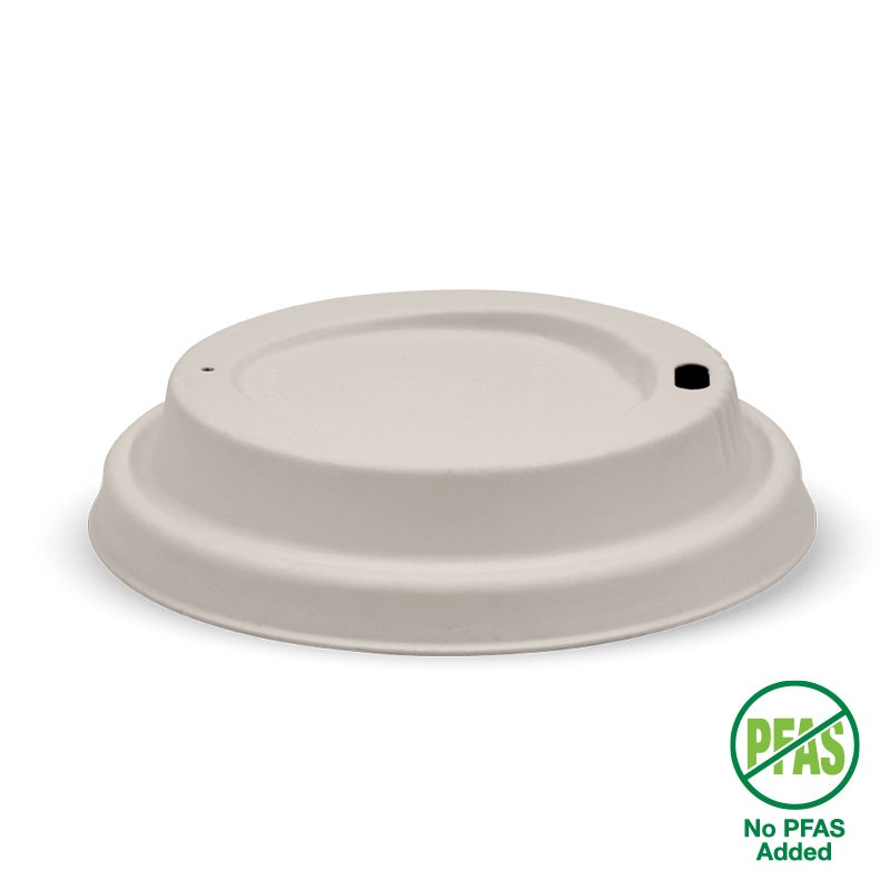 BioPak Plup Plant Fibre BioCup Lids for Hot Coffee Cups