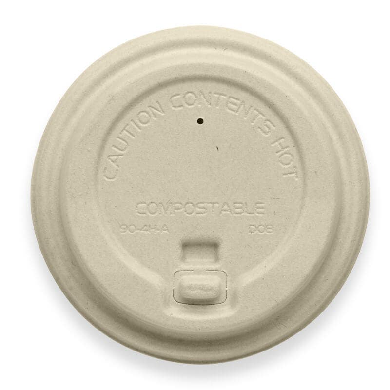 BioPak Plup Plant Fibre BioCup Lids for Hot Coffee Cups