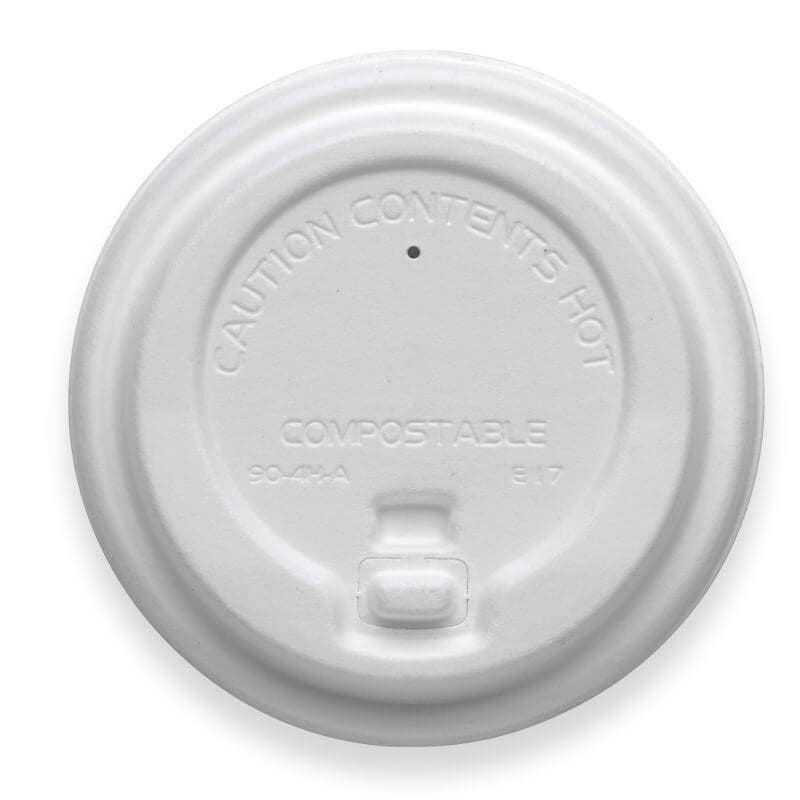 BioPak Plup Plant Fibre BioCup Lids for Hot Coffee Cups