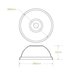 BioPak Plup Plant Fibre BioCup Lids for Cold Cups