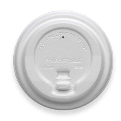 BioPak Plup Plant Fibre BioCup Lids for Hot Coffee Cups