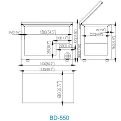 Atosa Solid Door Chest Freezer 550 BD-550
