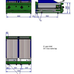 Fagor 700 Series Lpg Charcoal 2 Grid Grill BG7-10LPG
