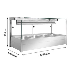 Bonvue Square Countertop Wet and Dry Bain Marie BM14SC