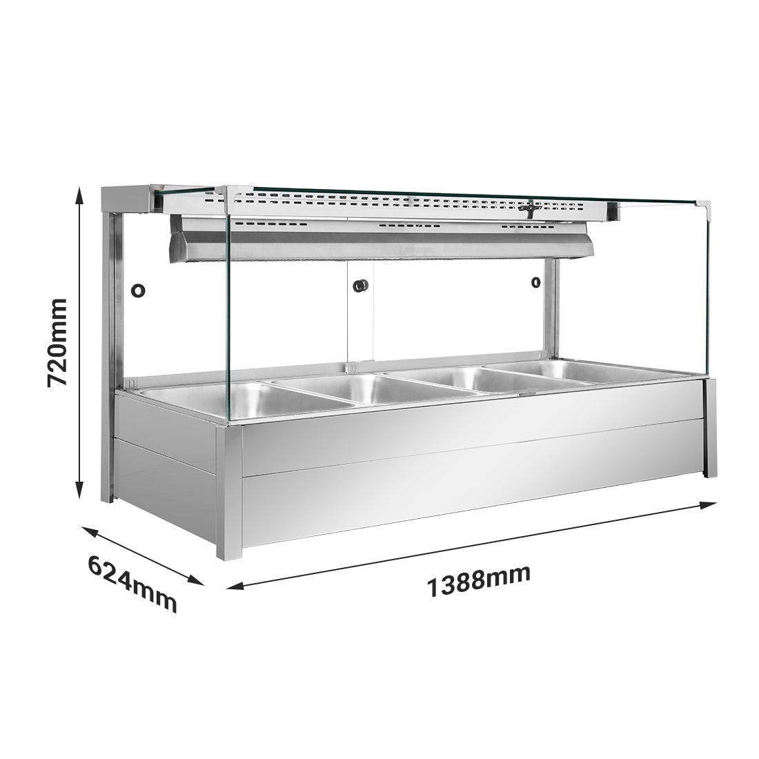 Bonvue Square Countertop Wet and Dry Bain Marie BM14SC