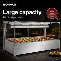 Bonvue Square Countertop Wet and Dry Bain Marie BM14SC