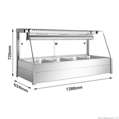 Bonvue Angled Countertop Wet and Dry Bain Marie BM14TC