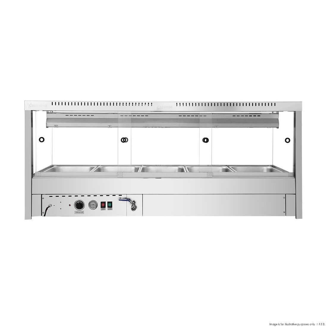 Bonvue Square Countertop Wet and Dry Bain Marie BM17SC