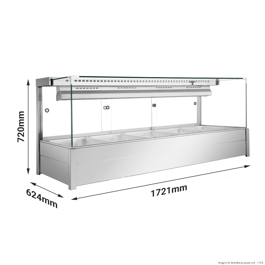 Bonvue Square Countertop Wet and Dry Bain Marie BM17SC