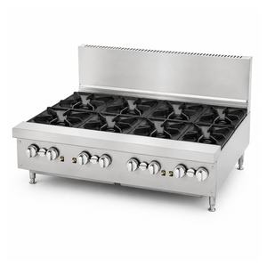 BRENNER Forge 800 Series Gas Bench Top Cooking Range LPG with 8 burners - BREG8R-1200L