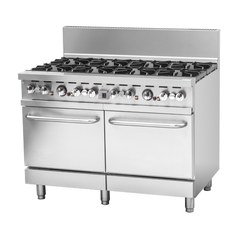 BRENNER Forge 800 Series 8 burners Gas Range with double Fan Forced Oven NG - BREG8RO-1200N