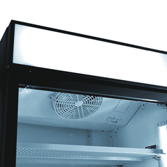 Bromic Upright Display Fridge with Lighbox Glass Door 659L - Black