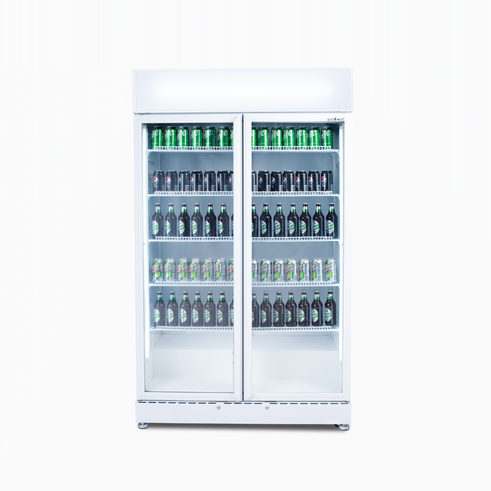 Bromic White Upright 2 Door Display Fridge 885L GM0900LWECO-NR