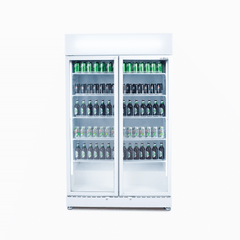 Bromic White Upright 2 Door Display Fridge 885L GM0900LWECO-NR