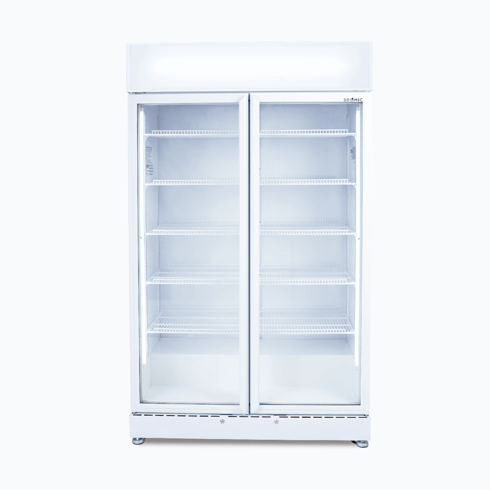 Bromic White Upright 2 Door Display Fridge 885L GM0900LWECO-NR