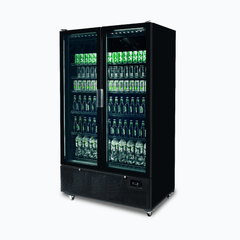 Bromic GM1100B-NR Two Flat Glass Door Upright Display Fridge - 1126L